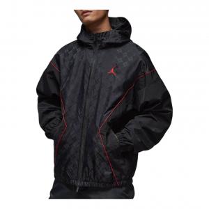 Куртка Air Jordan Brooklyn Hooded Draft Jacket Loose Fit 'Black Gym Red'