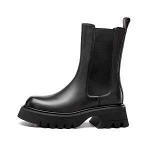 Женские короткие челси-ботинки на каблуке 5 см YEARCON, черный