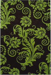 Ковер SAFAVIEH, 229 x 290 см, Soho Collection, Brown & Green, ручной работы из шерсти и вискозы, идеален для помещений с высокой проходимостью в гостиной, спальне (SOH765D)