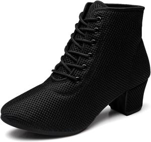 Туфли для танцев для женщин с каблуком 1,9 см Латиноамериканские танцевальные туфли для бальных танцев с резиновой подошвой Платформа для тренировок Hiuzylqx, A Full Rubber Sole