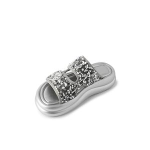 Тапочки-слайды женские Yeezyy Reezy, Silver