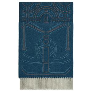 HERMES Кашемировые вязаные шарфы Unisex Blue