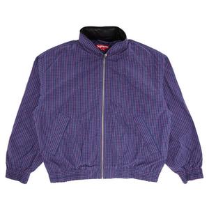 Куртка Supreme Leather Collar Utility Jacket, Blue Plaid