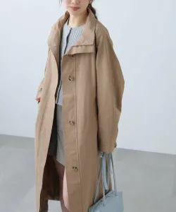 Длинный тренч с воротником-стойкой Free'S Mart, цвет Beige
