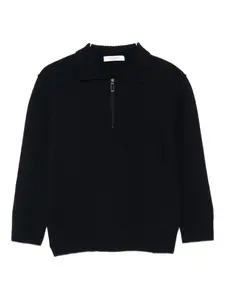 Свитшот на молнии до половины Paolo Pecora Kids, синий