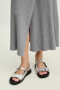 Кожаные сандалии Answear.Lab, серебряный