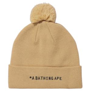 A BATHING APE Акриловая вязаная шапка унисекс разноцветная, Ecru