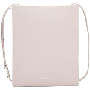 Calvin Klein Кожаная сумка через плечо среднего размера для женщин, FSS-Hidden Red Gray