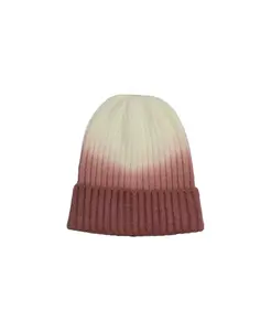 Женская шапка с отворотом и омбре-эффектом на резинке Marcus Adler, розовый