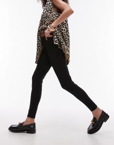 Topshop - Тяжелые черные леггинсы