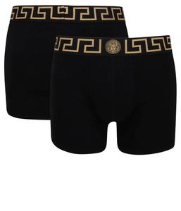 Боксеры Versace с узором 2 шт, черный