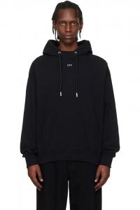 Off-White Черная толстовка для скейтбординга со стрелкой, нанесенной трафаретом