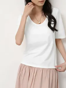 Хлопковый круглый вырез