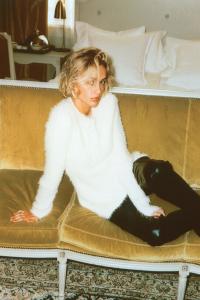 Пушистый свитер H&M, бежевый