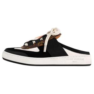 Лаконичные женские тапочки без специальных функций с закрытым носком LOUIS VUITTON, черный