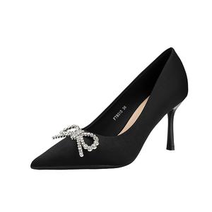 YAFEI XUANYU Тонкие каблуки на шпильке для женщин черные, цвет Black