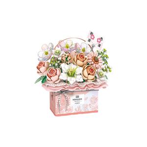 LOZ Lizi Bouquet Box, Iridescent Pink, конструктор цветы строительные блоки 1212 деталей 1951