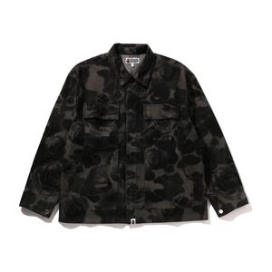 A BATHING APE Рабочая куртка из денима 13Oz с цветочным камуфляжем Jacquard