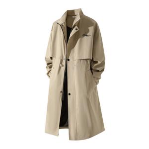 Тренч Unisex Lapel Moderate Others HUANQIU, хаки