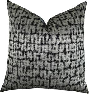 Thomas Collection Декоративная подушка Silver Black серебристо-черная металлическая Designer Silver Black Metallic