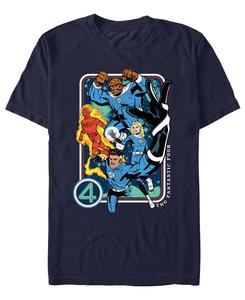 Мужская футболка с круглым вырезом "Fantastic 4 First Steps" стандартного кроя Fifth Sun, Navy