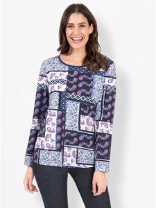 Рубашка с длинными рукавами и темно-синим принтом WITT WEIDEN