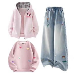 Детский спортивный комплект Casual из 3 предметов Disney, di xin sweet k cherry blossom розовый+solid color denim синий+solid color lotus розовый