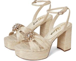 Сандалии Sam Edelman Janelle J5093F2 женские с платформой и кристаллами мягкого золота, золотой