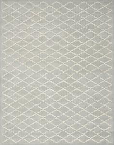 Ковер SAFAVIEH, 244 x 305 см, - коллекция Chatham - большой - светлый синий и айвори, ручной работы из шерсти, узор Trellis, идеально для гостиной, спальни, офиса, столовой (CHT721E)