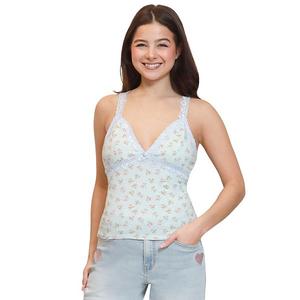 Детский топ с кружевной отделкой Madden Girl, Light Blue Floral