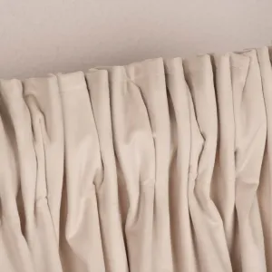 Готовая штора Velia бархатная со скрытыми петлями, однотонная экрю, 140х245см Homing