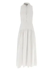 Макси-платье Romy с эффектом смятости Staud, белый