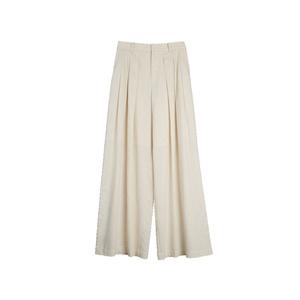 ELLE Повседневные брюки женские Khaki тонкие прямого кроя