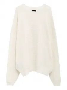 Свитер Waffle с круглым вырезом FEAR OF GOD ESSENTIALS, белый