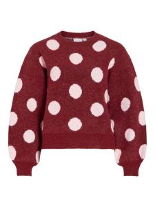 VILA Свитер 'VILUNA' в темно-красном цвете