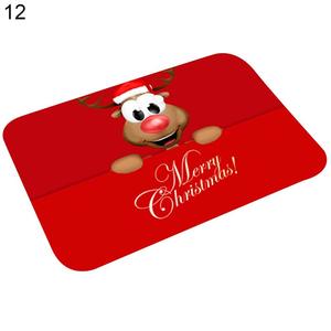 Напольный коврик с рождественским узором, нескользящий фланелевый входной коврик, домашний коврик, украшение-12 Stuttg, мультиколор