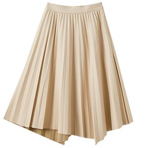 ELLE Повседневная длинная юбка женская ecru умеренной длины А-силуэта