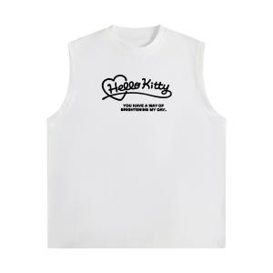 Топ-майка unisex Hello Kitty Katy Cat Cinnamoroll Sanrio, белый/черный