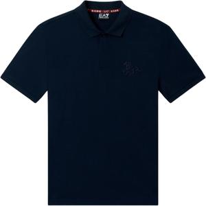 Мужская рубашка-поло EA7 SS26 Emporio Armani, темно-синий