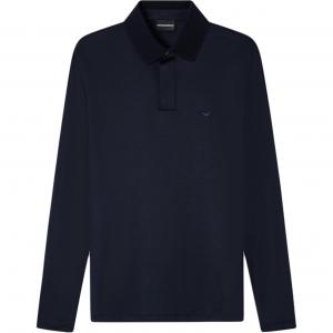 Мужская рубашка-поло SS26 Emporio Armani, marine синий