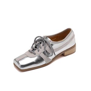 Повседневные однобортные туфли женские серебристые Hongyanglin, Silver