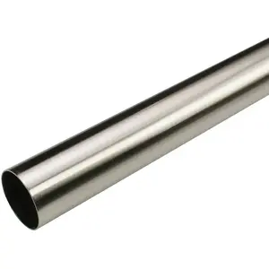 Карниз Карниз,, стильная труба Ø 28 мм (1 штука) Ø 28 мм с одной шиной, фиксированная длина Liedeco, Edelstahlfarben