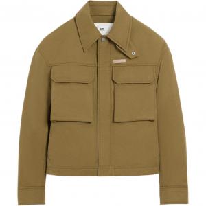 Рабочая куртка Ami Paris из хлопка AMIPARIS, бронзовый