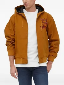 Куртка с капюшоном и графичным принтом Desigual, оранжевый