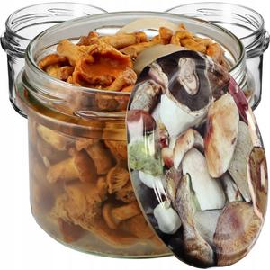 KADAX Банки для консервирования с крышками "Тарту", банки для консервирования, 235мл, 50 штук, крышки с грибовидным рисунком