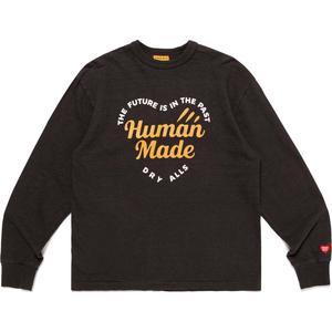 Футболка с длинным рукавом с вышитым логотипом HUMAN MADE, черный