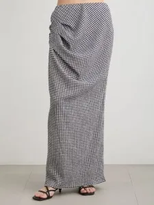 Блюзовая юбка с легкой драпировкой Miesrohe, цвет Check[931]