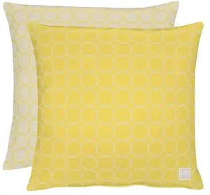 Декоративная подушка APELT "3973", двусторонний чехол без наполнения, 1 шт 46х46 см, цвет gelb/stein + Kreise