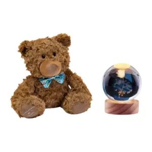 Плюшевый мишка с бантом, высота 23 см Dolls and bears dance