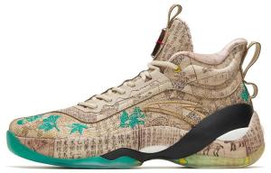 Баскетбольные кроссовки KT7 Pro для мужчин, средний верх, коричневый/зеленый Anta